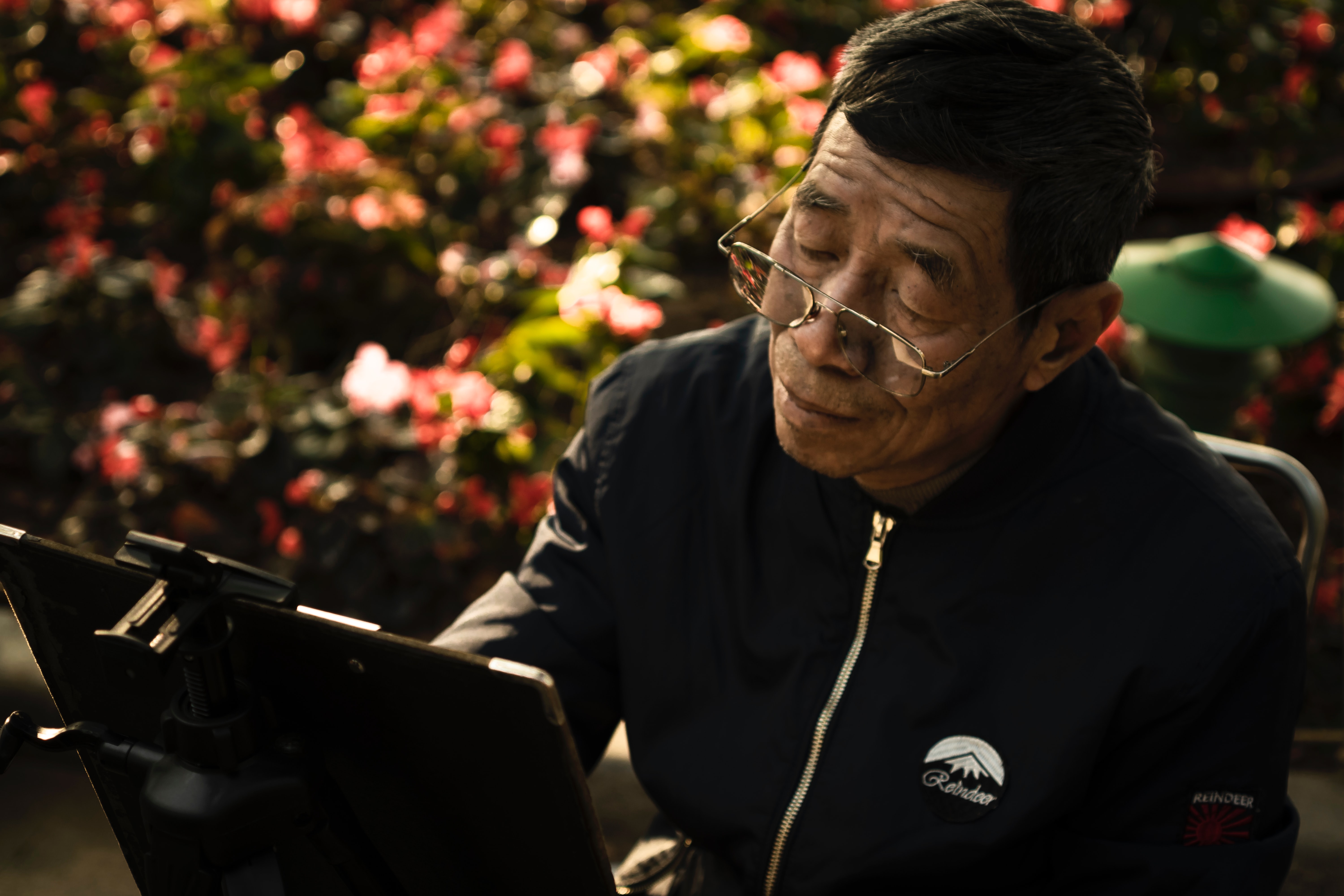 Man working on a laptop